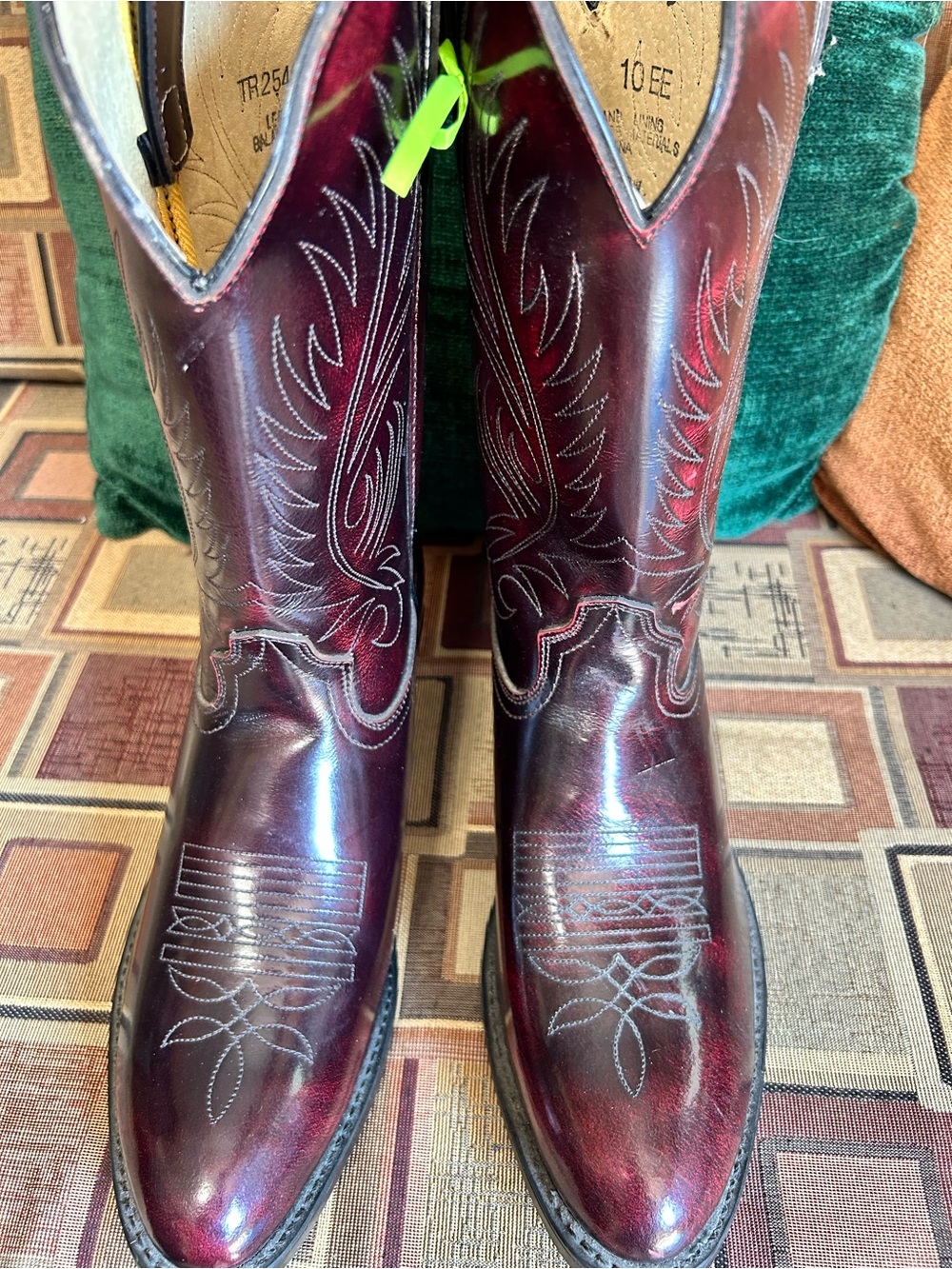 Durango Burgundy Leather Western Cowboy Boots
